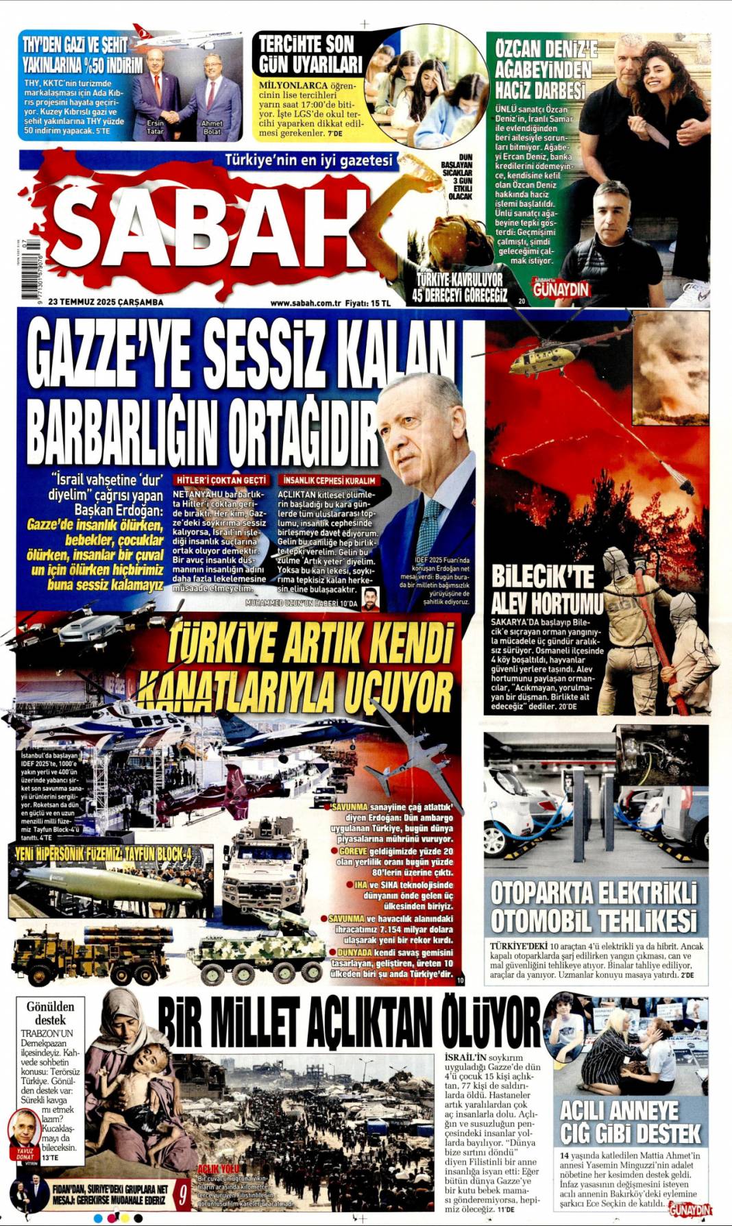 Savunma sanayimiz destan yazıyor: 23 Temmuz 2025 Çarşamba güncel gazete manşetleri 3