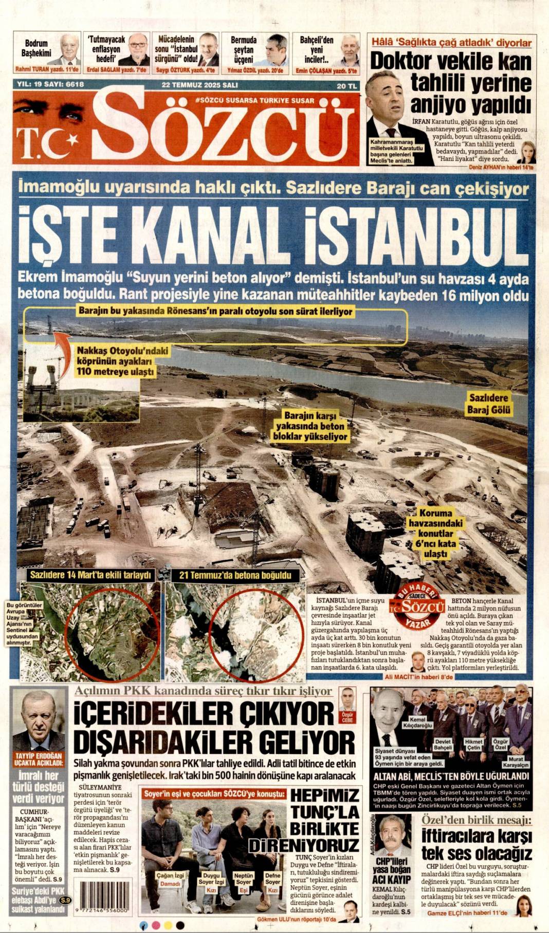 LGS iftirası büyük ahlaksızlık: 22 Temmuz 2025 Salı güncel gazete manşetleri 6