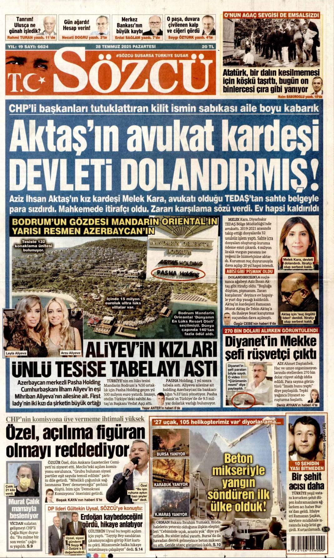 Seferberlik ruhu: Teyakkuz halindeyiz! 28 Temmuz 2025 Pazartesi güncel gazete manşetleri 16