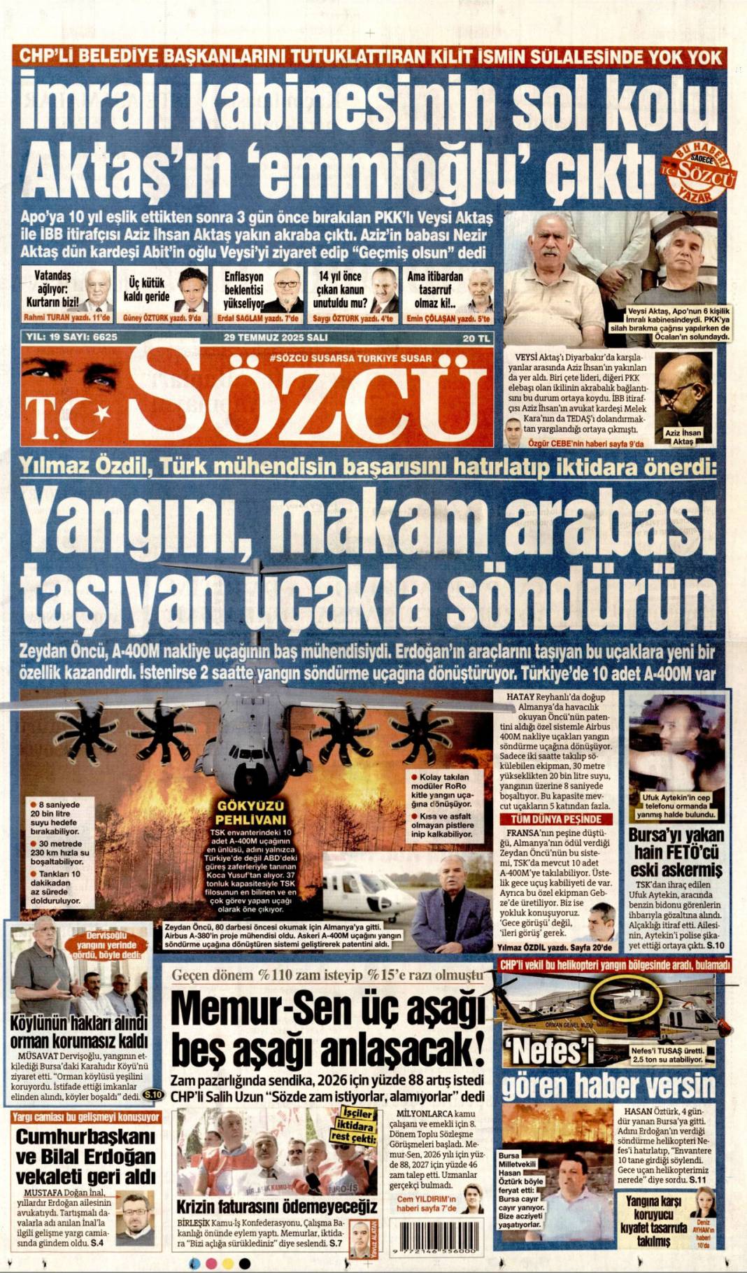Ateşin çocukları gitti, Papazın çocukları geldi: 29 Temmuz 2025 Salı güncel gazete manşetleri 19