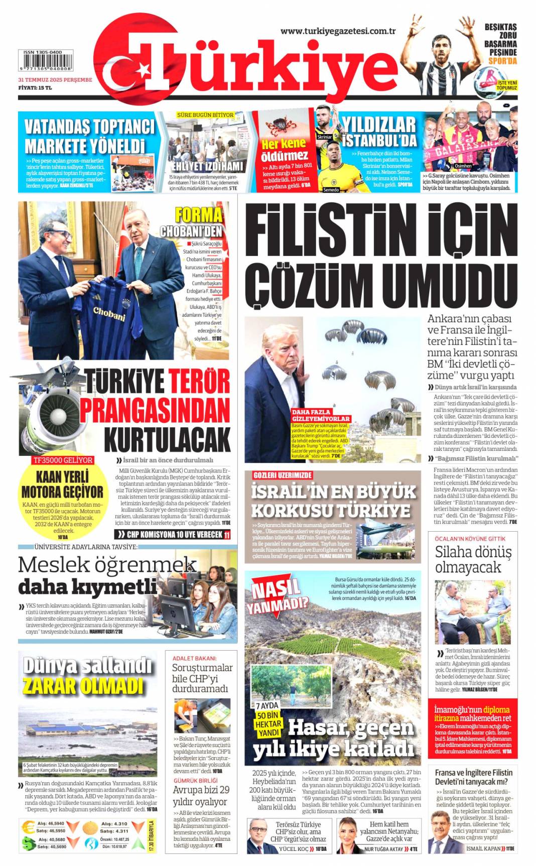 Baronun kirli defterleri açıldı: 31 Temmuz 2025 Perşembe güncel gazete manşetleri 20