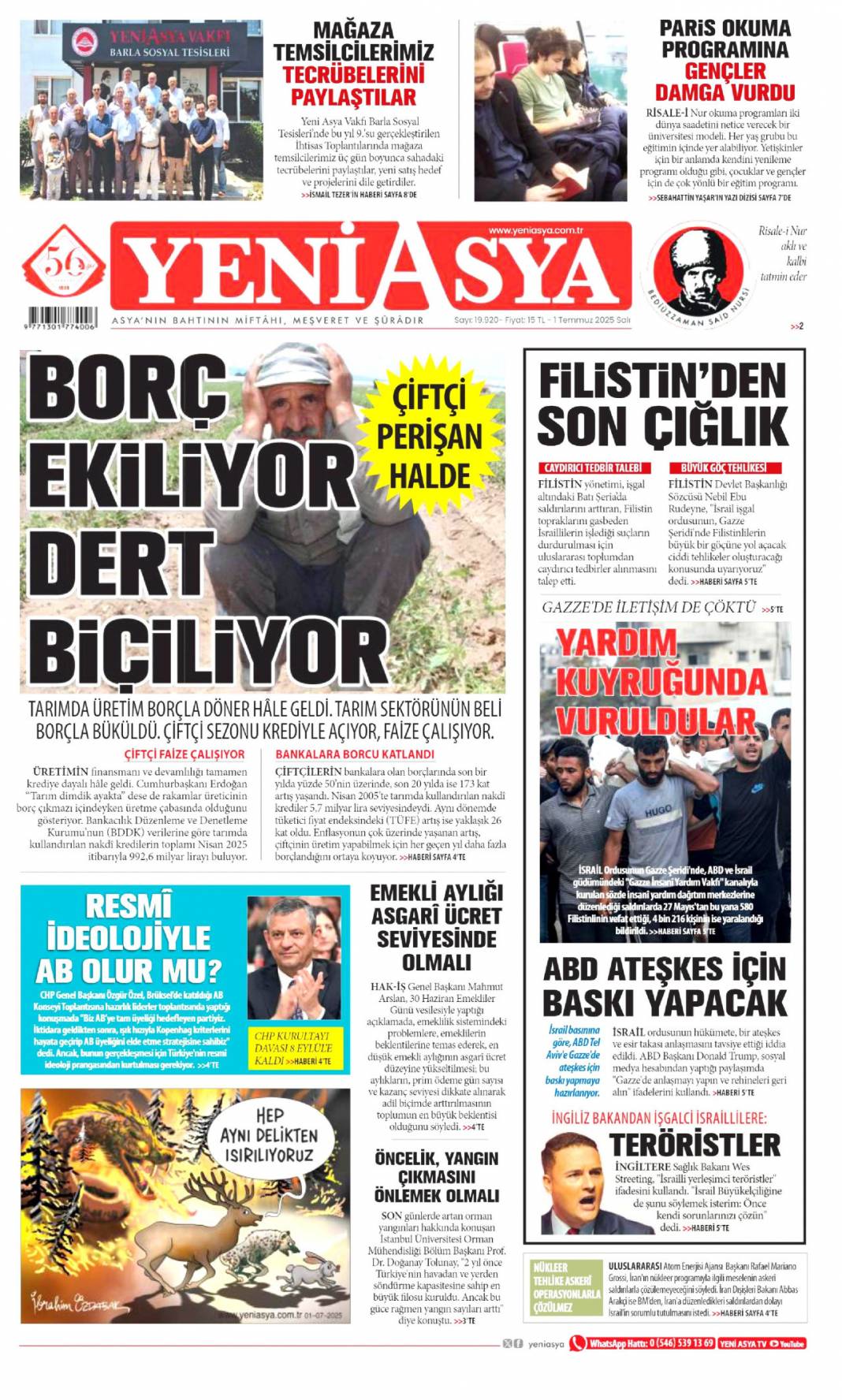 Kurultay'ın kaderi ceza davasında: 1 Temmuz 2025 Salı gazete manşetleri 21