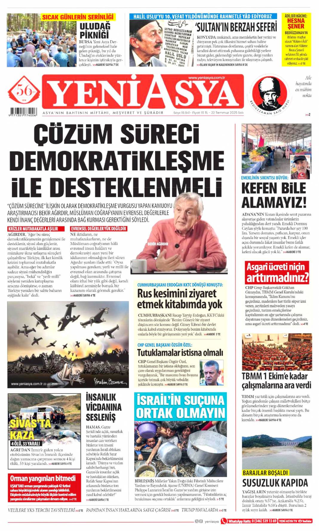 LGS iftirası büyük ahlaksızlık: 22 Temmuz 2025 Salı güncel gazete manşetleri 21