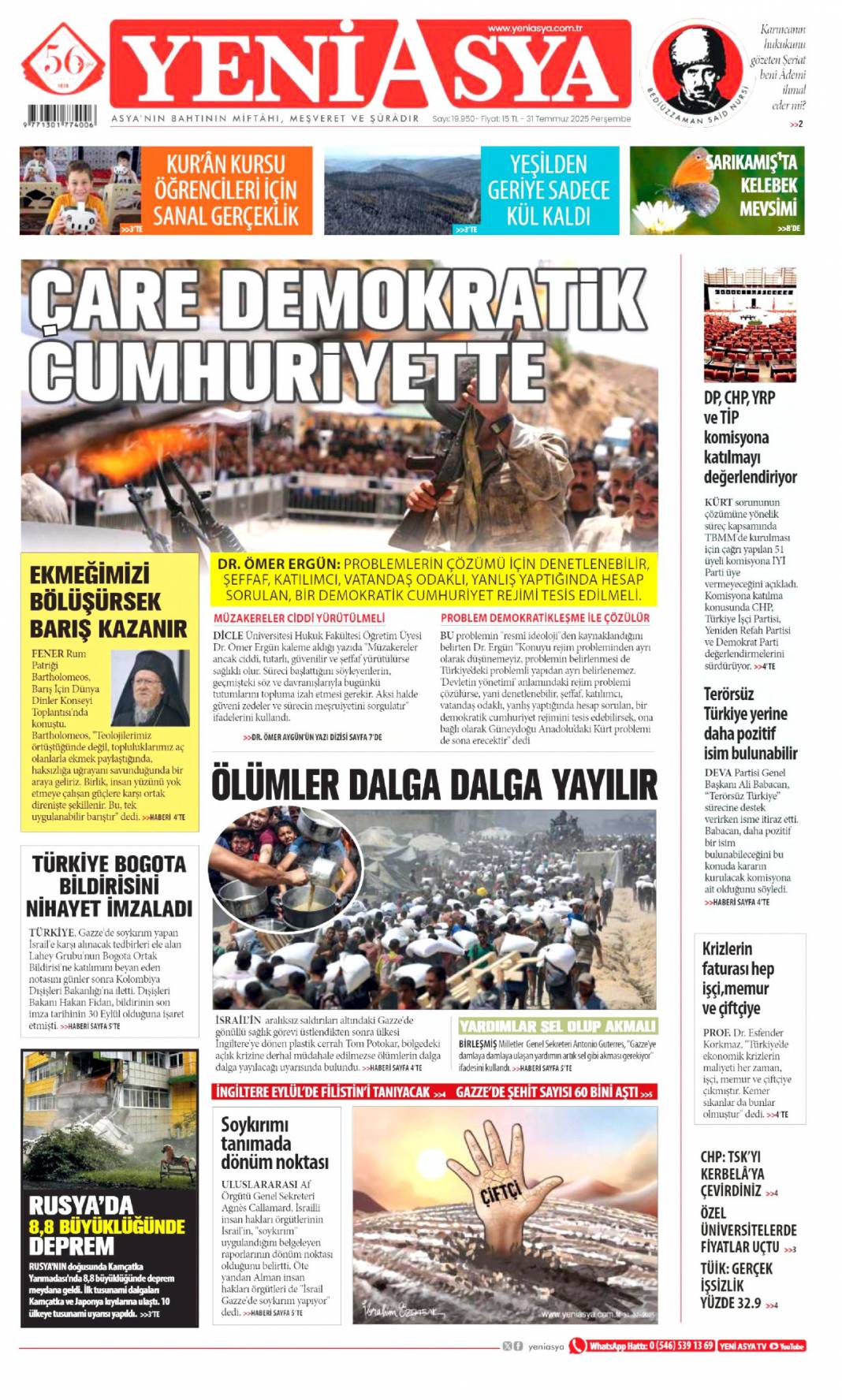 Baronun kirli defterleri açıldı: 31 Temmuz 2025 Perşembe güncel gazete manşetleri 22