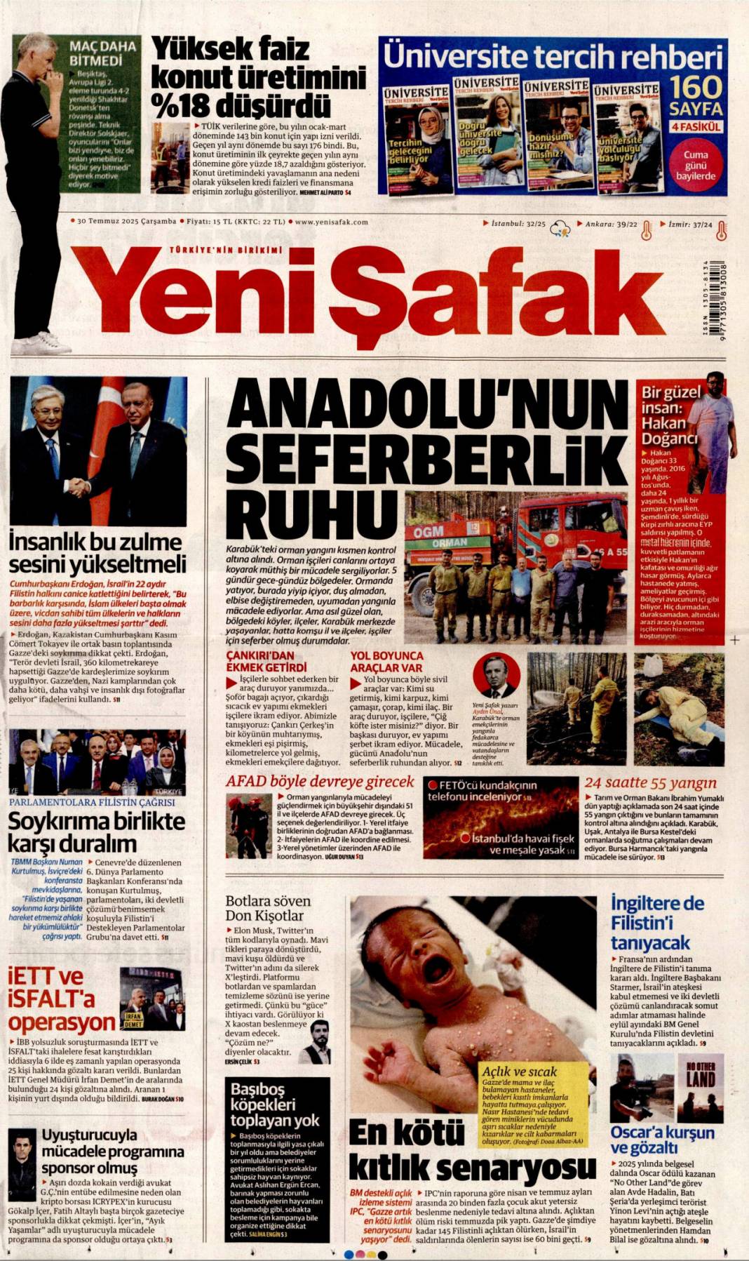 On yıl yetmez ver müebbeti: 30 Temmuz 2025 Çarşamba güncel gazete manşetleri 9