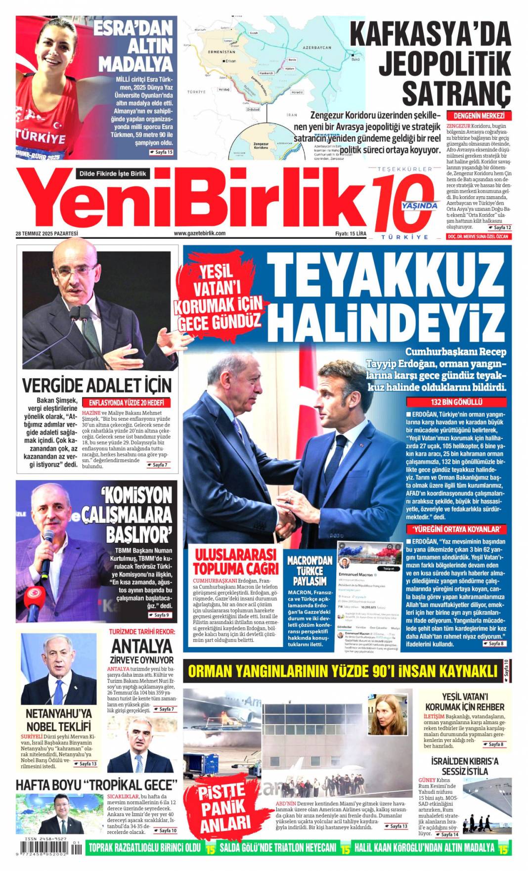 Seferberlik ruhu: Teyakkuz halindeyiz! 28 Temmuz 2025 Pazartesi güncel gazete manşetleri 21
