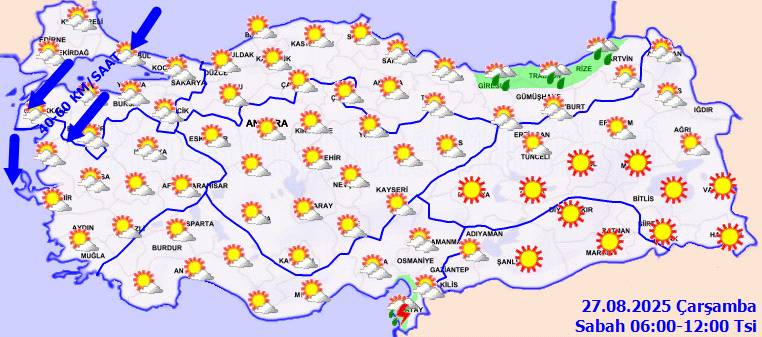 Meteoroloji uyardı: O bölgelerde kuvvetli olması bekleniyor! Bugün hava nasıl, Çarşamba günü hava nasıl olacak? 6