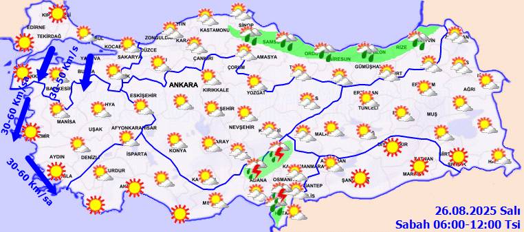 Gök gürültülü sağanak yağış geliyor! Bugün hava nasıl, Salı günü hava nasıl olacak? 4