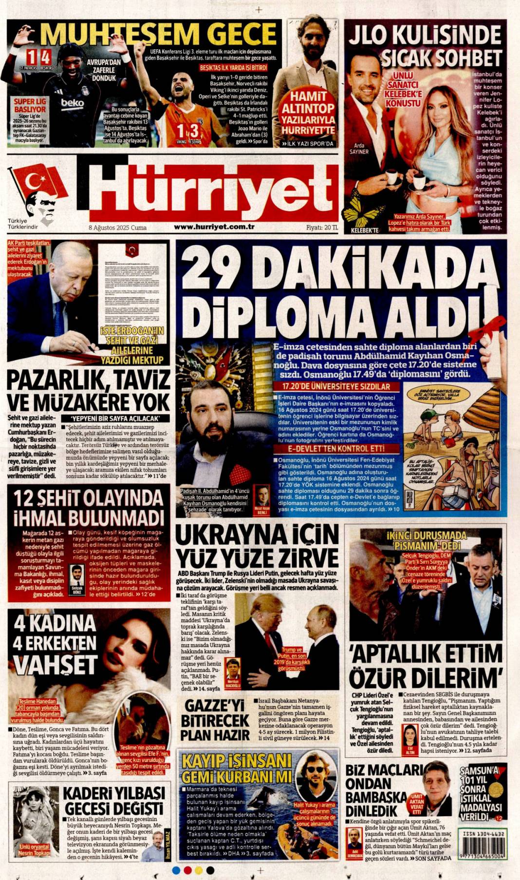 Sahte e-imza'da FETÖ izi! Devlet tuzağı gördü tedbirleri aldı: 8 Ağustos 2025 gazete manşetleri 2