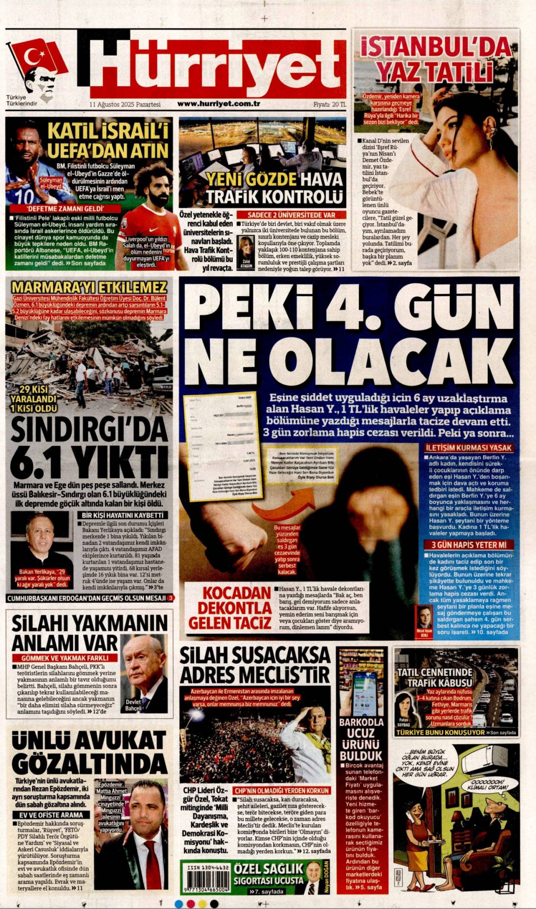 Marmara ve Ege 6.1 ile sallandı! 16 bina yıkıldı 1 can kaybı 29 yaralı: 11 Ağustos gazete manşetleri. 2