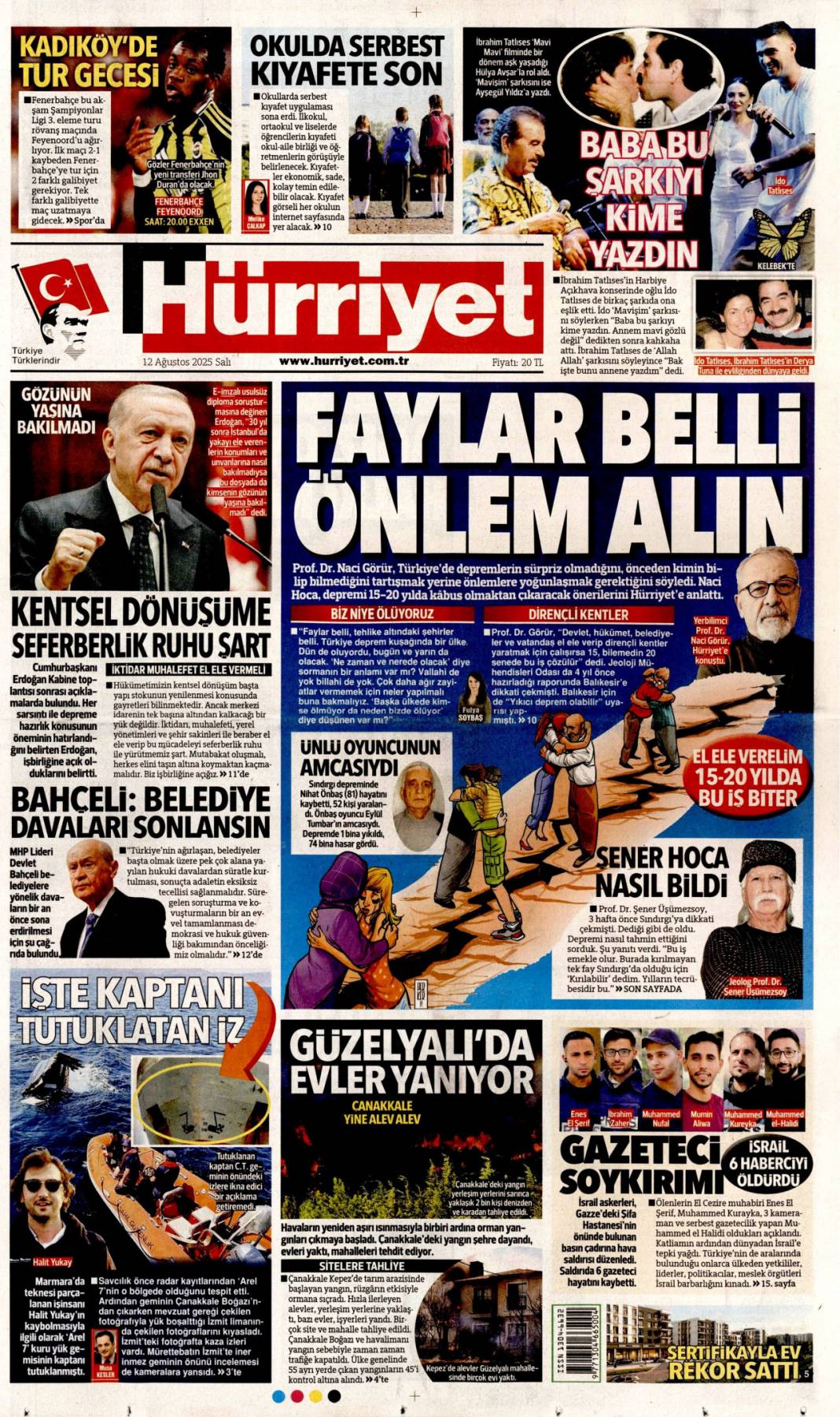 Kıyamet gibi! Alevlere teslim olan Çanakkale'de can pazarı: 12 Ağustos 2025 gazete manşetleri 2