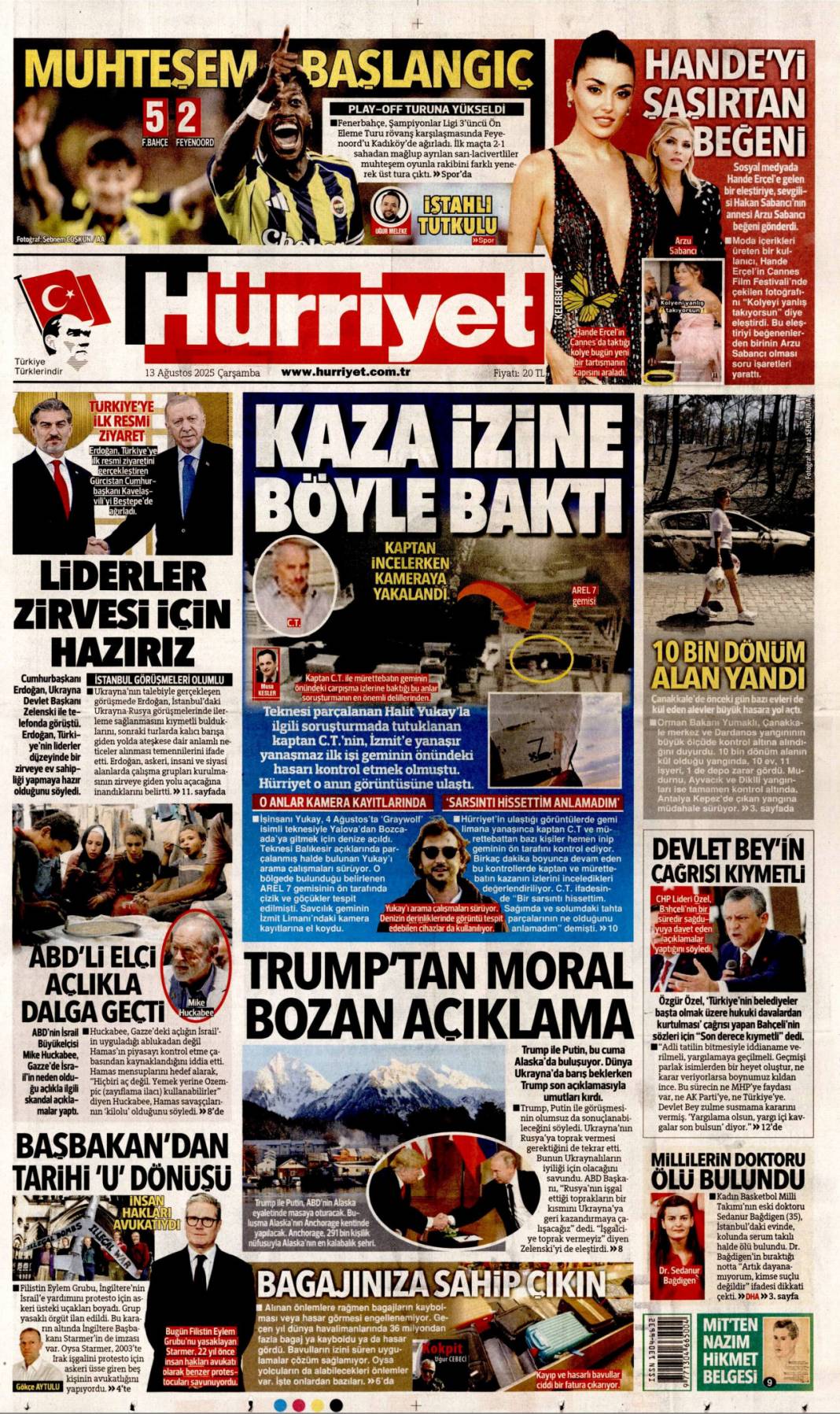 İBB'de rüşvet poşetlere sığmadı: 13 Ağustos 2025 gazete manşetleri 2