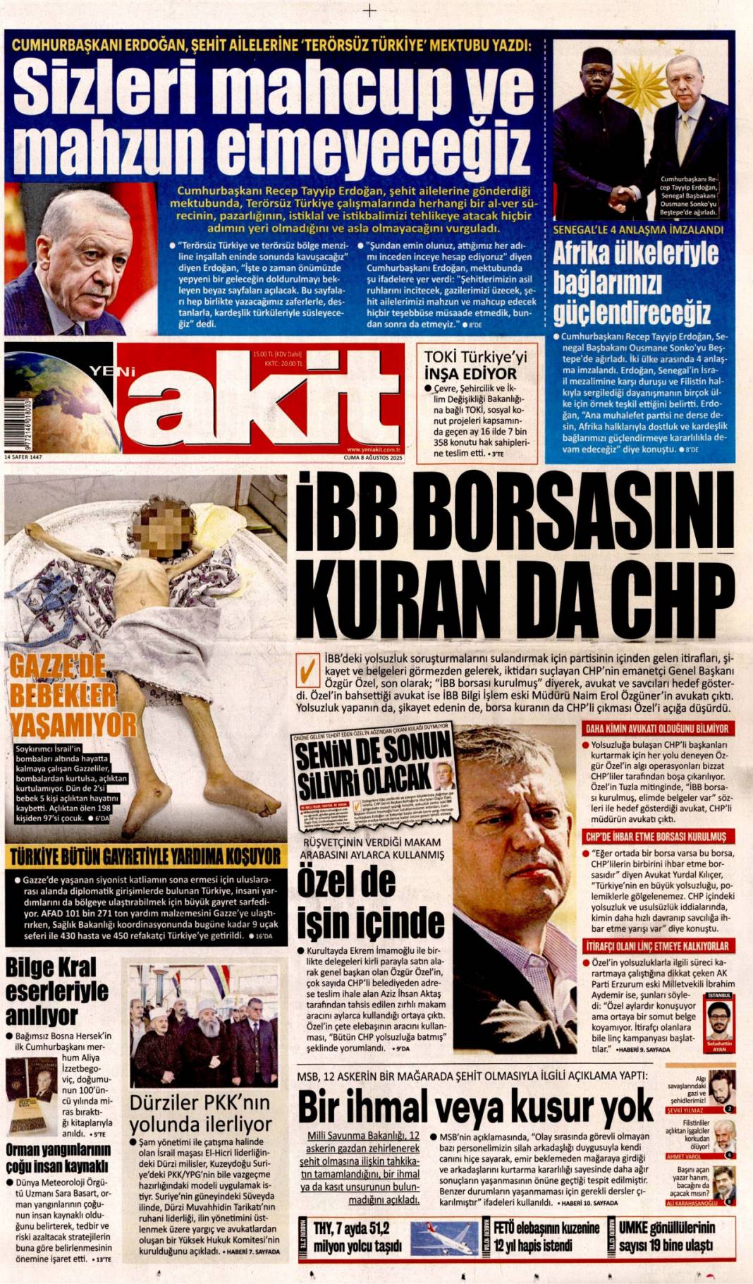 Sahte e-imza'da FETÖ izi! Devlet tuzağı gördü tedbirleri aldı: 8 Ağustos 2025 gazete manşetleri 10