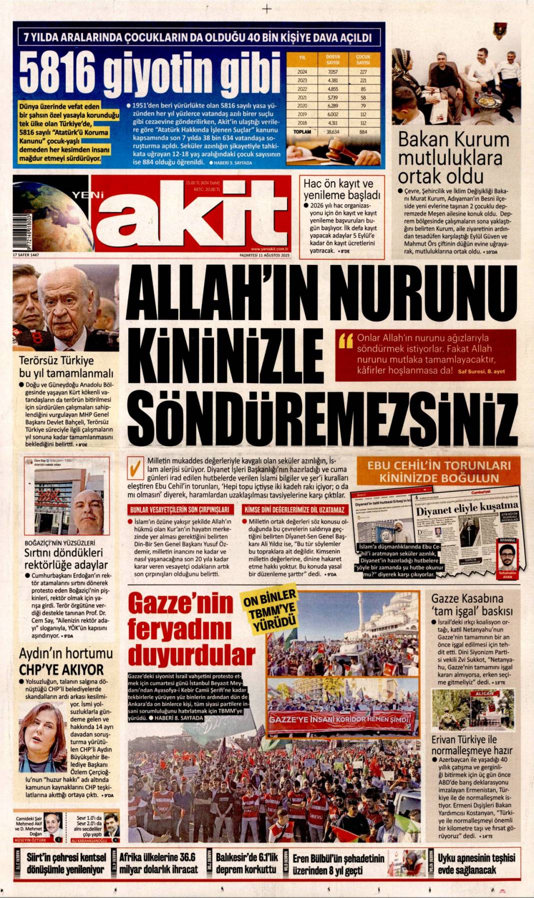 Marmara ve Ege 6.1 ile sallandı! 16 bina yıkıldı 1 can kaybı 29 yaralı: 11 Ağustos gazete manşetleri. 10