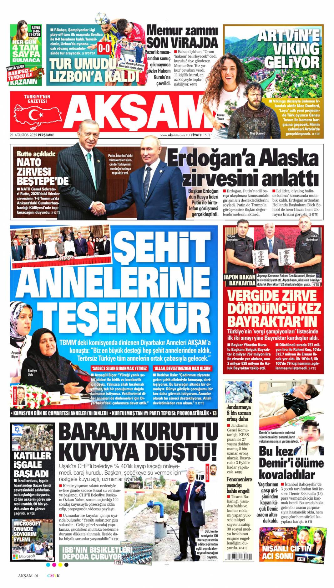 Avrupa fonları ekosistem'e aktı: 21 Ağustos 2025 gazete manşetleri 11