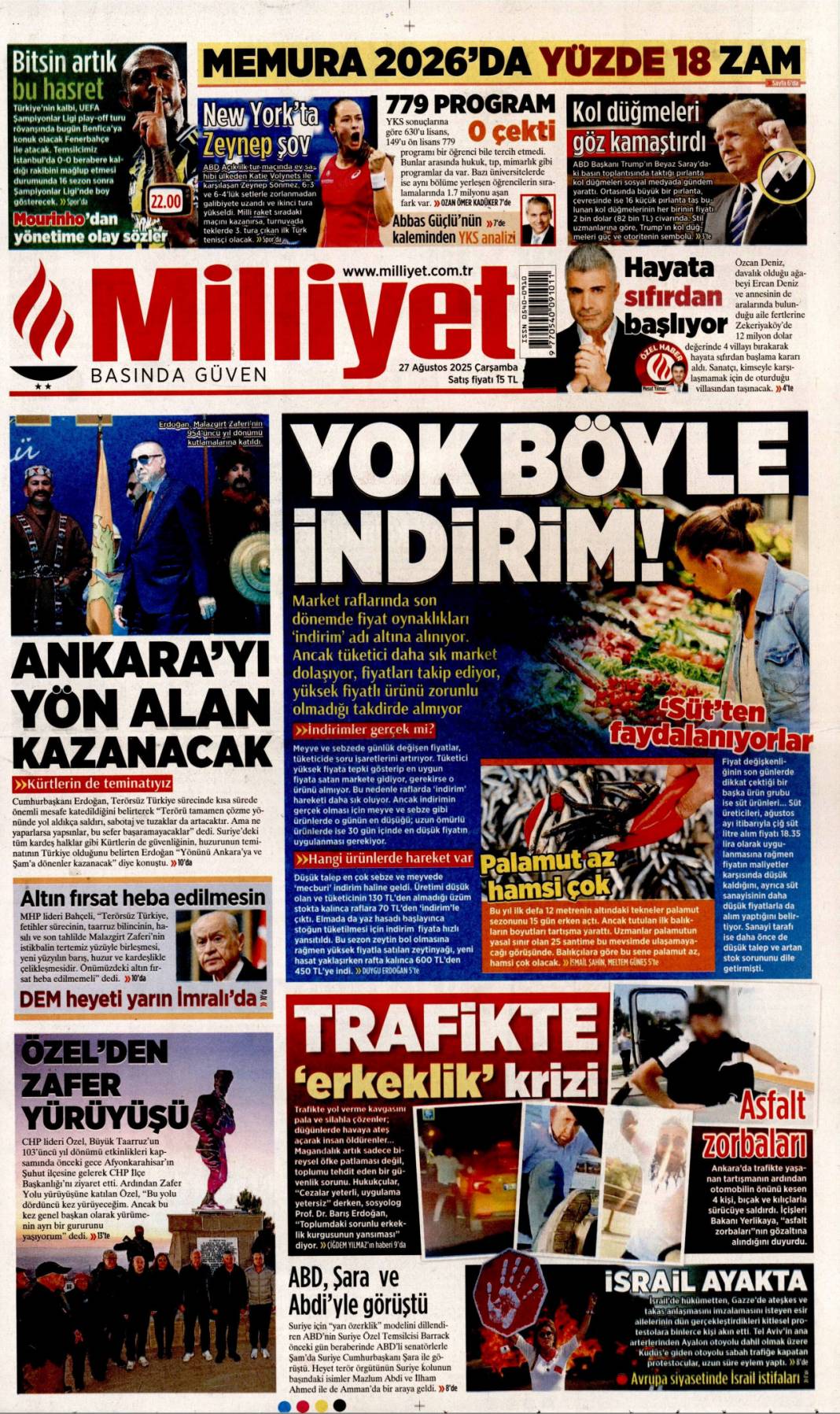 Terörist YPG ve destekçilerine Malazgirt'ten kılıçlı mesaj: 27 Ağustos 2025 gazete manşetleri 12