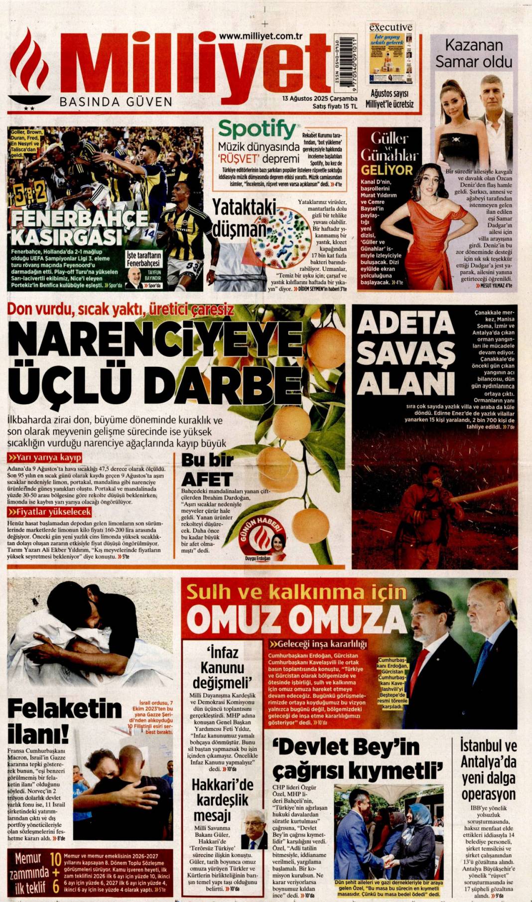 İBB'de rüşvet poşetlere sığmadı: 13 Ağustos 2025 gazete manşetleri 12