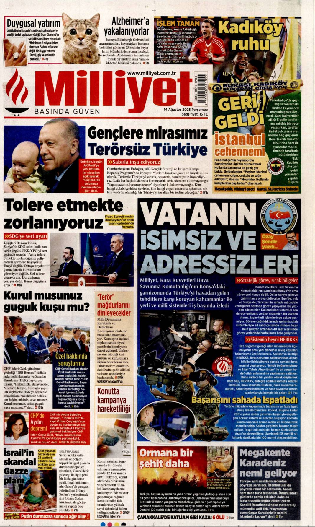 Kurnazlığı bırak YPG! Acil adım atmazlarsa operasyon an meselesi: 14 Ağustos gazete manşetleri 13