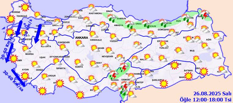 Gök gürültülü sağanak yağış geliyor! Bugün hava nasıl, Salı günü hava nasıl olacak? 5