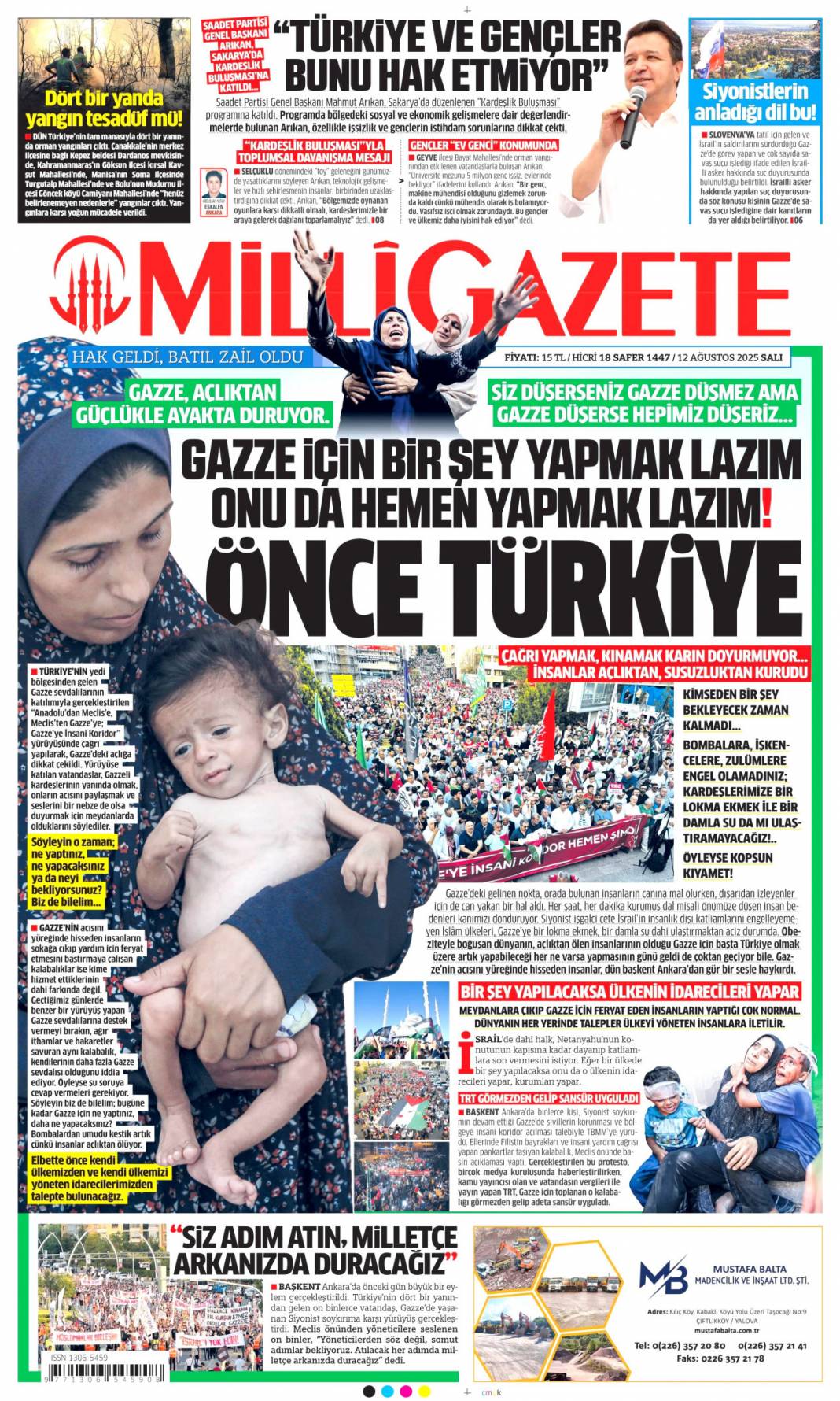 Kıyamet gibi! Alevlere teslim olan Çanakkale'de can pazarı: 12 Ağustos 2025 gazete manşetleri 13