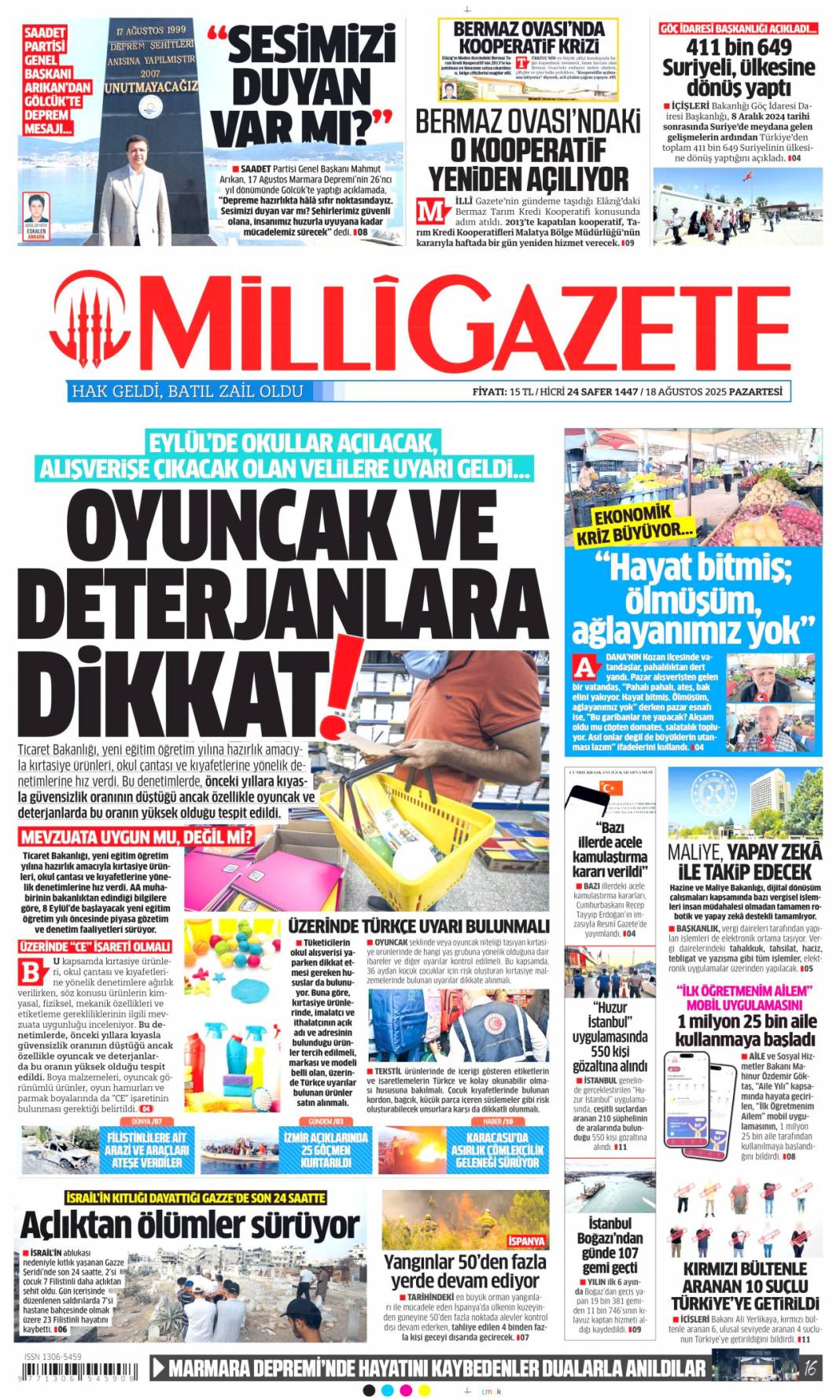 CHP'de kırmızı alrm! Özgür Özel zor durumda: 18 Ağustos 2025 gazete manşetleri 13