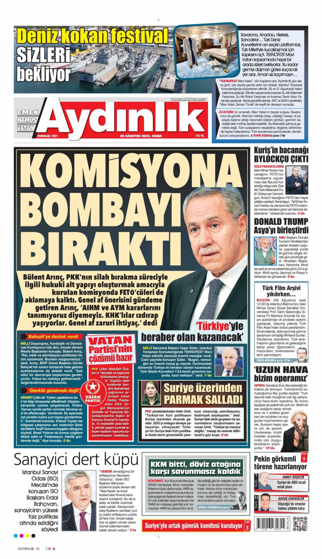 Su yok konser var! İzmirli hizmet bekliyor: 29 Ağustos 2025 gazete manşetleri 14