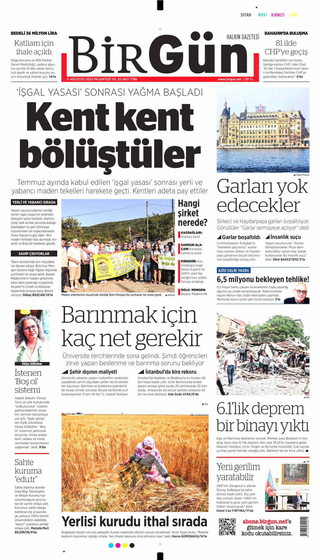 Marmara ve Ege 6.1 ile sallandı! 16 bina yıkıldı 1 can kaybı 29 yaralı: 11 Ağustos gazete manşetleri. 15