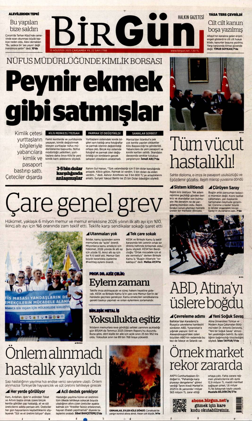 İBB'de rüşvet poşetlere sığmadı: 13 Ağustos 2025 gazete manşetleri 15