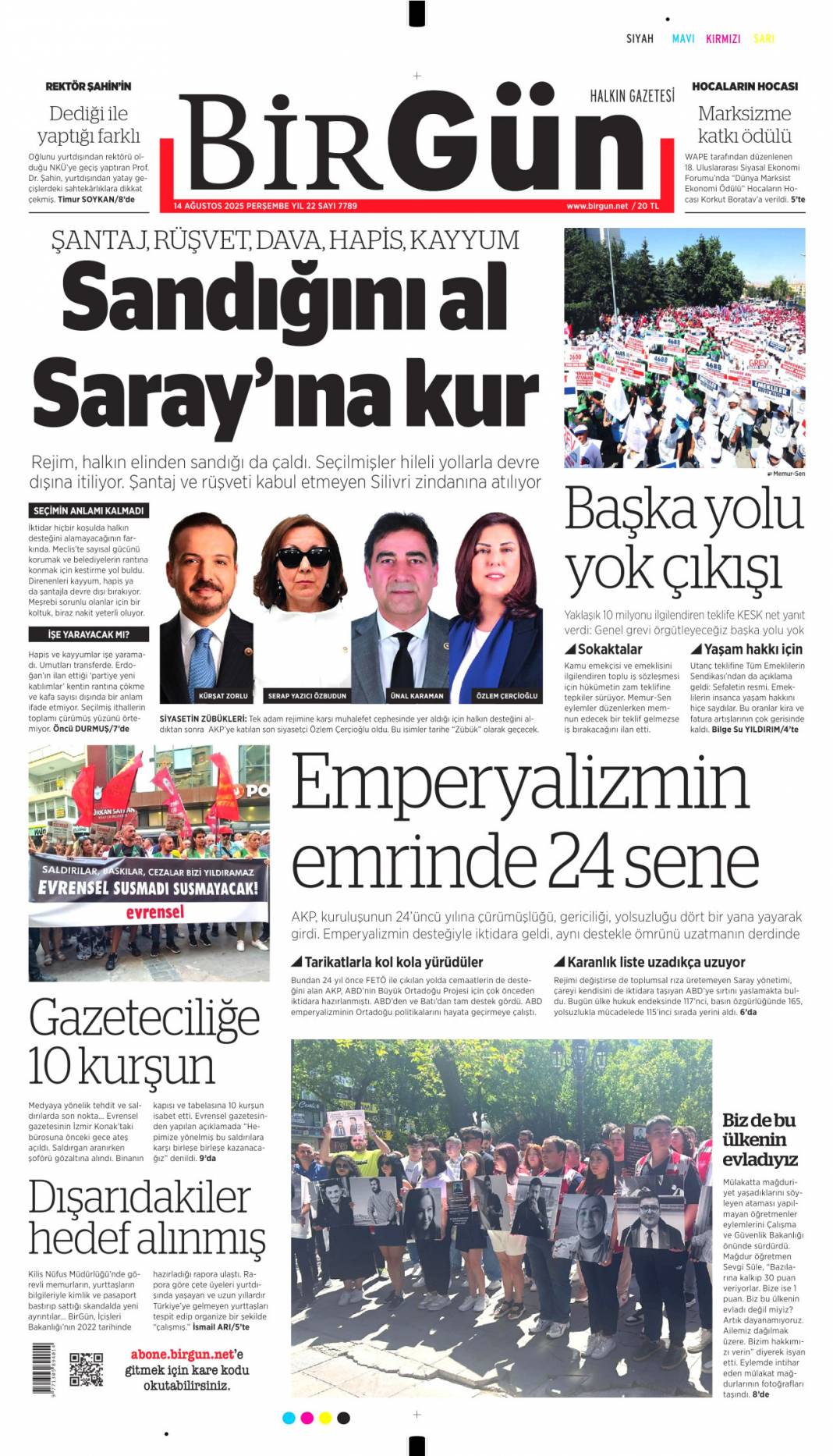 Kurnazlığı bırak YPG! Acil adım atmazlarsa operasyon an meselesi: 14 Ağustos gazete manşetleri 16