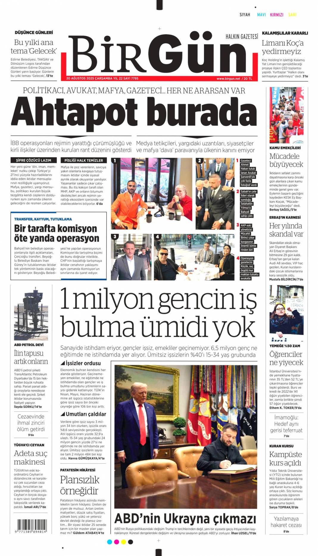 Pazarlık yok kardeşlik var: 20 Ağustos 2025 gazete manşetleri 15