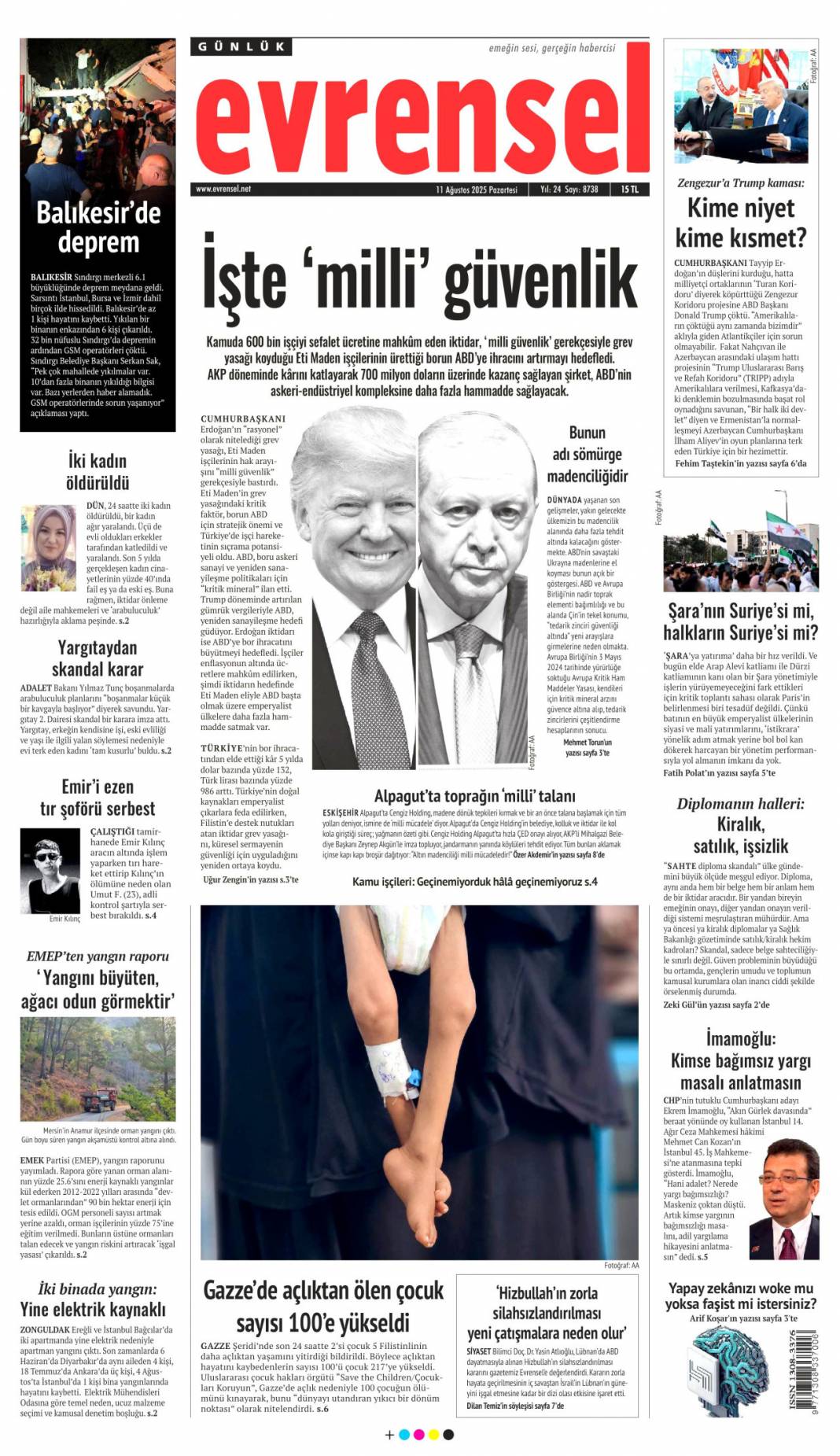 Marmara ve Ege 6.1 ile sallandı! 16 bina yıkıldı 1 can kaybı 29 yaralı: 11 Ağustos gazete manşetleri. 16