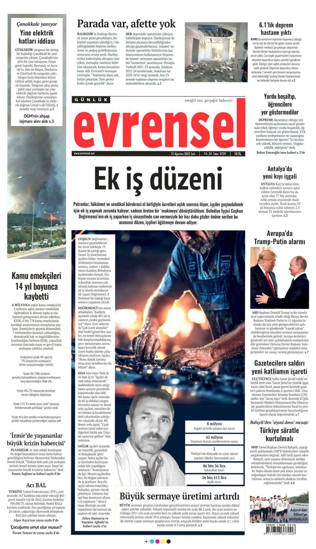 Kıyamet gibi! Alevlere teslim olan Çanakkale'de can pazarı: 12 Ağustos 2025 gazete manşetleri 16