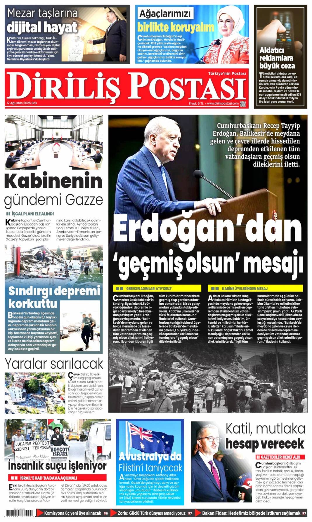 Kıyamet gibi! Alevlere teslim olan Çanakkale'de can pazarı: 12 Ağustos 2025 gazete manşetleri 17