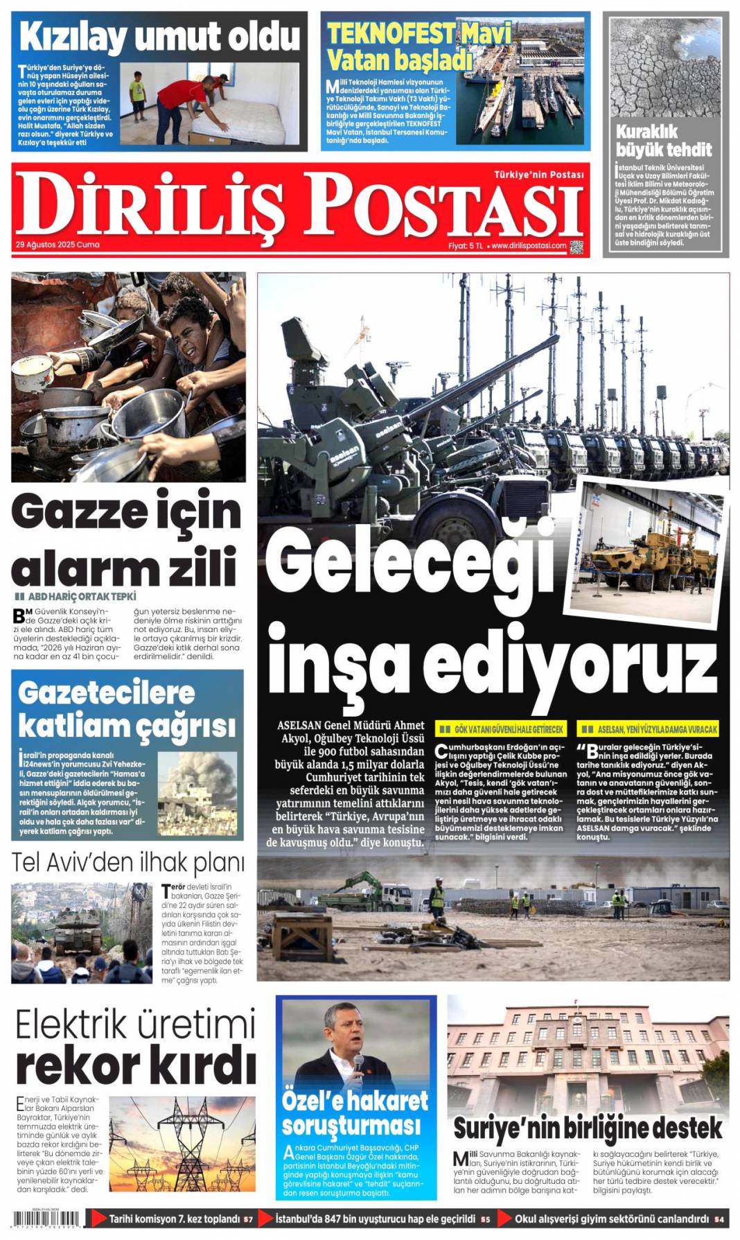 Su yok konser var! İzmirli hizmet bekliyor: 29 Ağustos 2025 gazete manşetleri 17