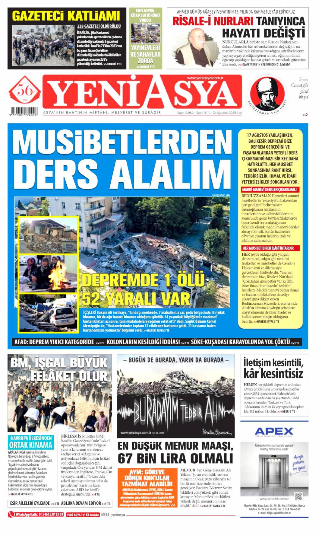 Kıyamet gibi! Alevlere teslim olan Çanakkale'de can pazarı: 12 Ağustos 2025 gazete manşetleri 18