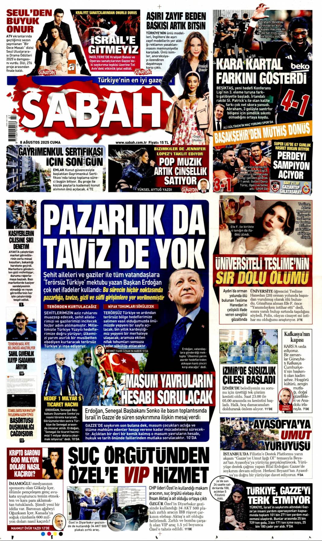 Sahte e-imza'da FETÖ izi! Devlet tuzağı gördü tedbirleri aldı: 8 Ağustos 2025 gazete manşetleri 3