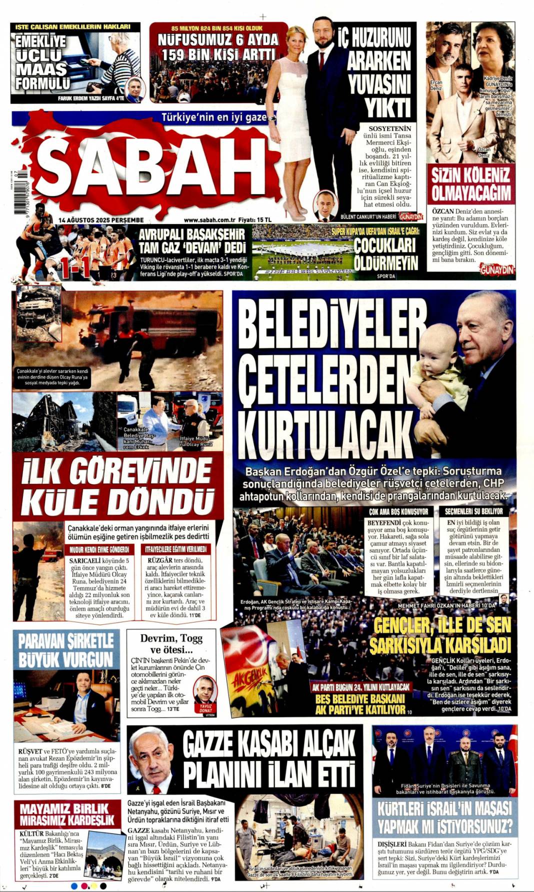 Kurnazlığı bırak YPG! Acil adım atmazlarsa operasyon an meselesi: 14 Ağustos gazete manşetleri 2