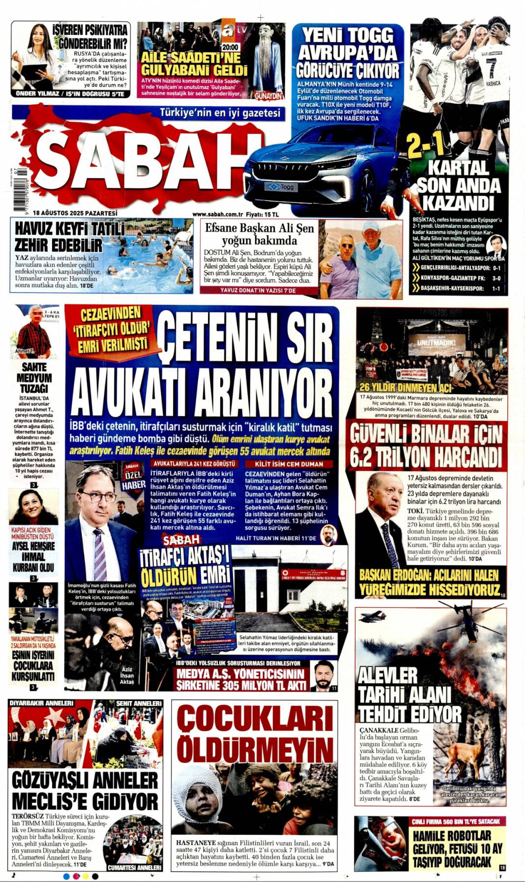 CHP'de kırmızı alrm! Özgür Özel zor durumda: 18 Ağustos 2025 gazete manşetleri 3