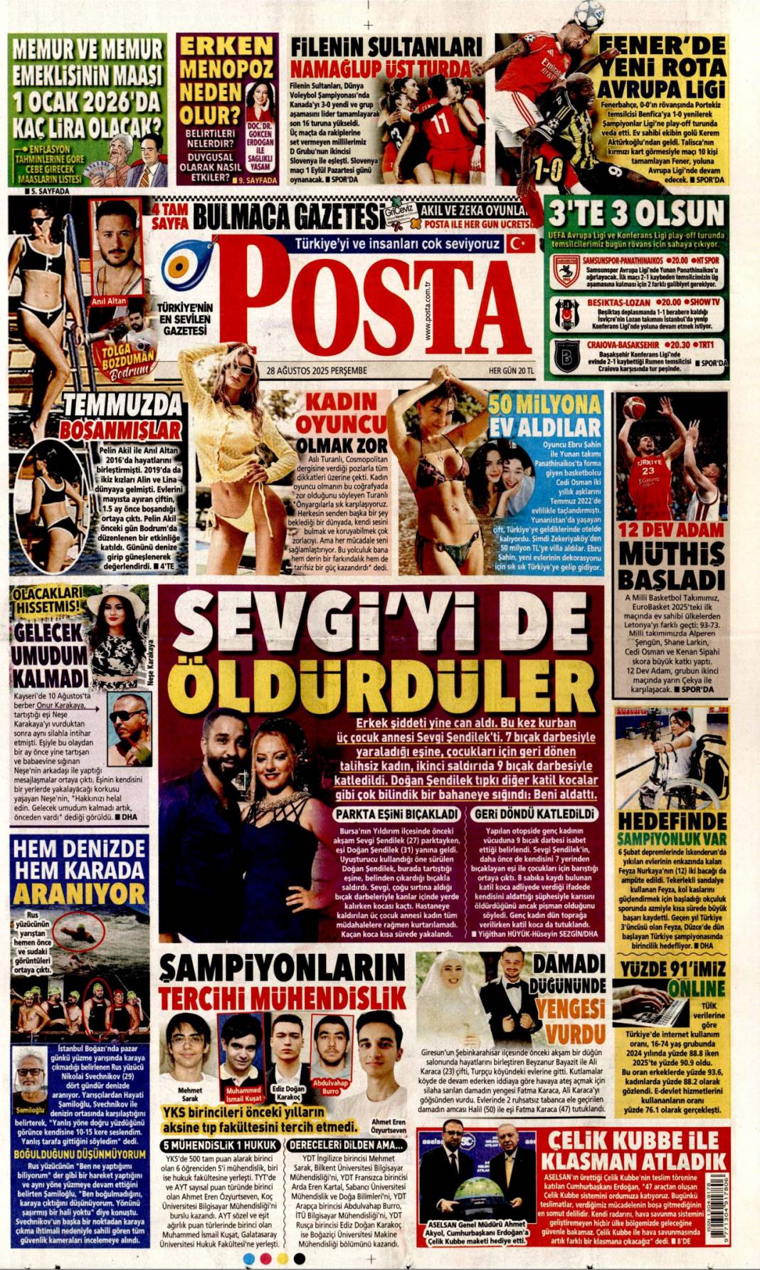 Bağımsızlığa çelik kubbe! Gök vatana bağımsızlık mührü: 28 Ağustos 2025 gazete manşetleri 21