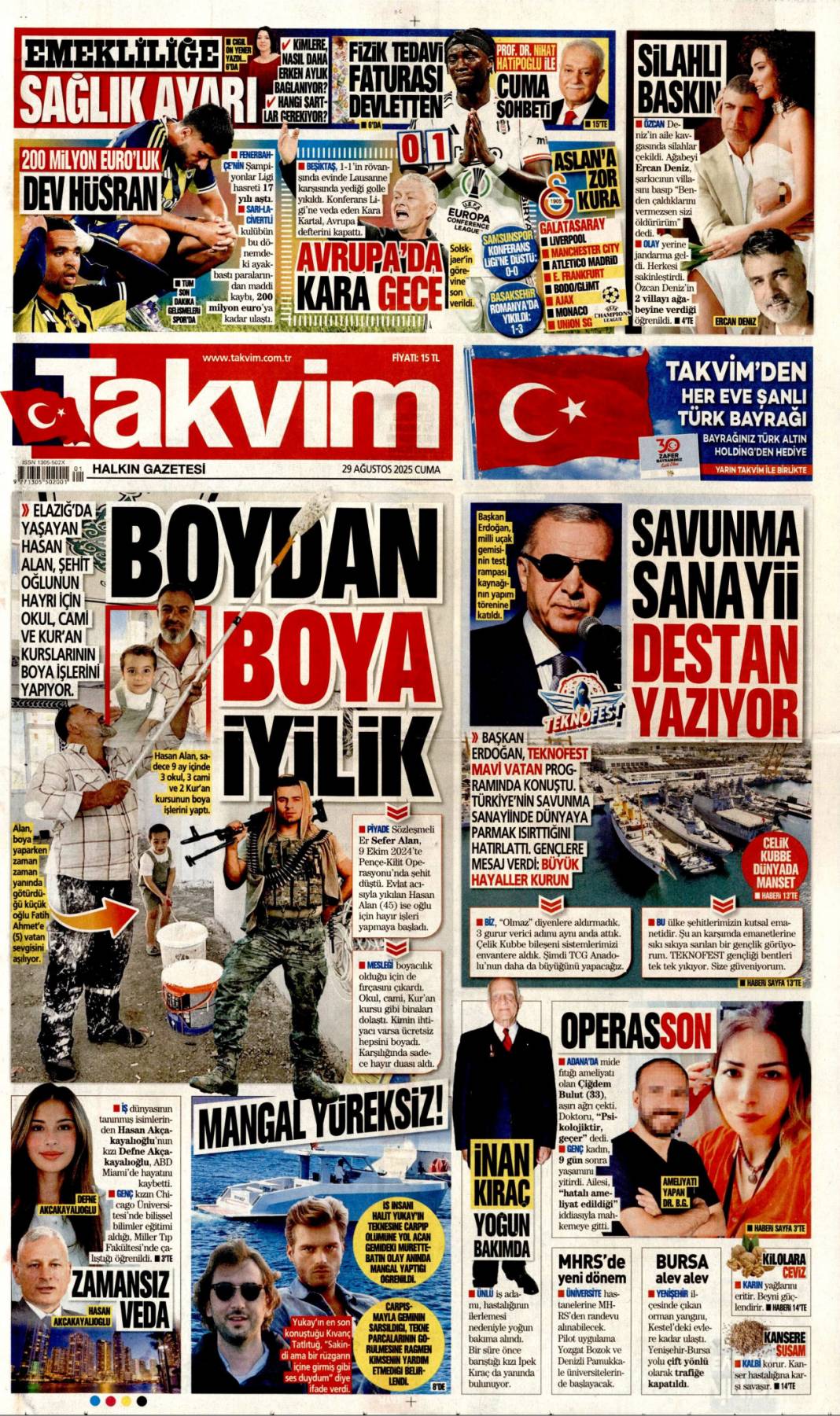 Su yok konser var! İzmirli hizmet bekliyor: 29 Ağustos 2025 gazete manşetleri 20