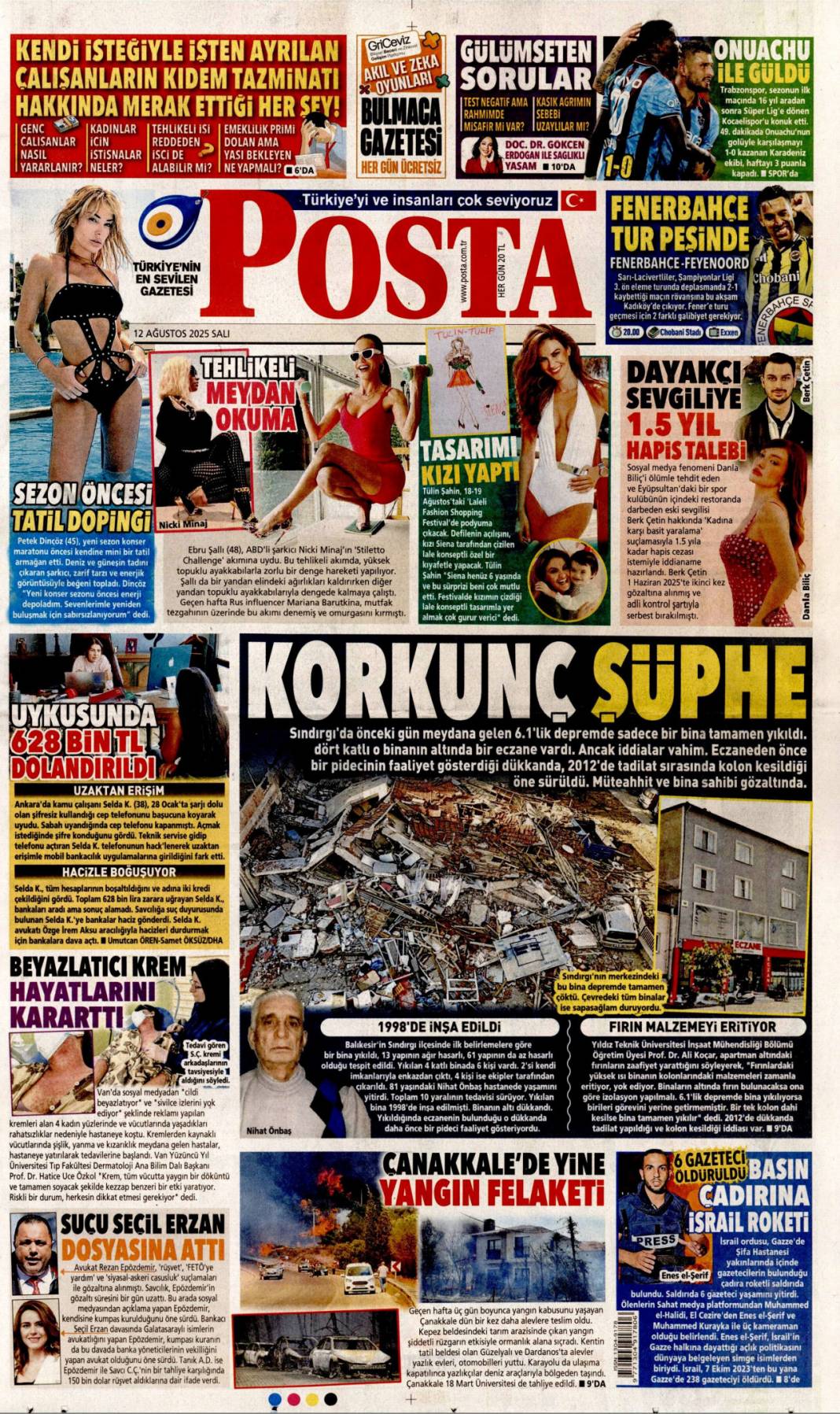 Kıyamet gibi! Alevlere teslim olan Çanakkale'de can pazarı: 12 Ağustos 2025 gazete manşetleri 21