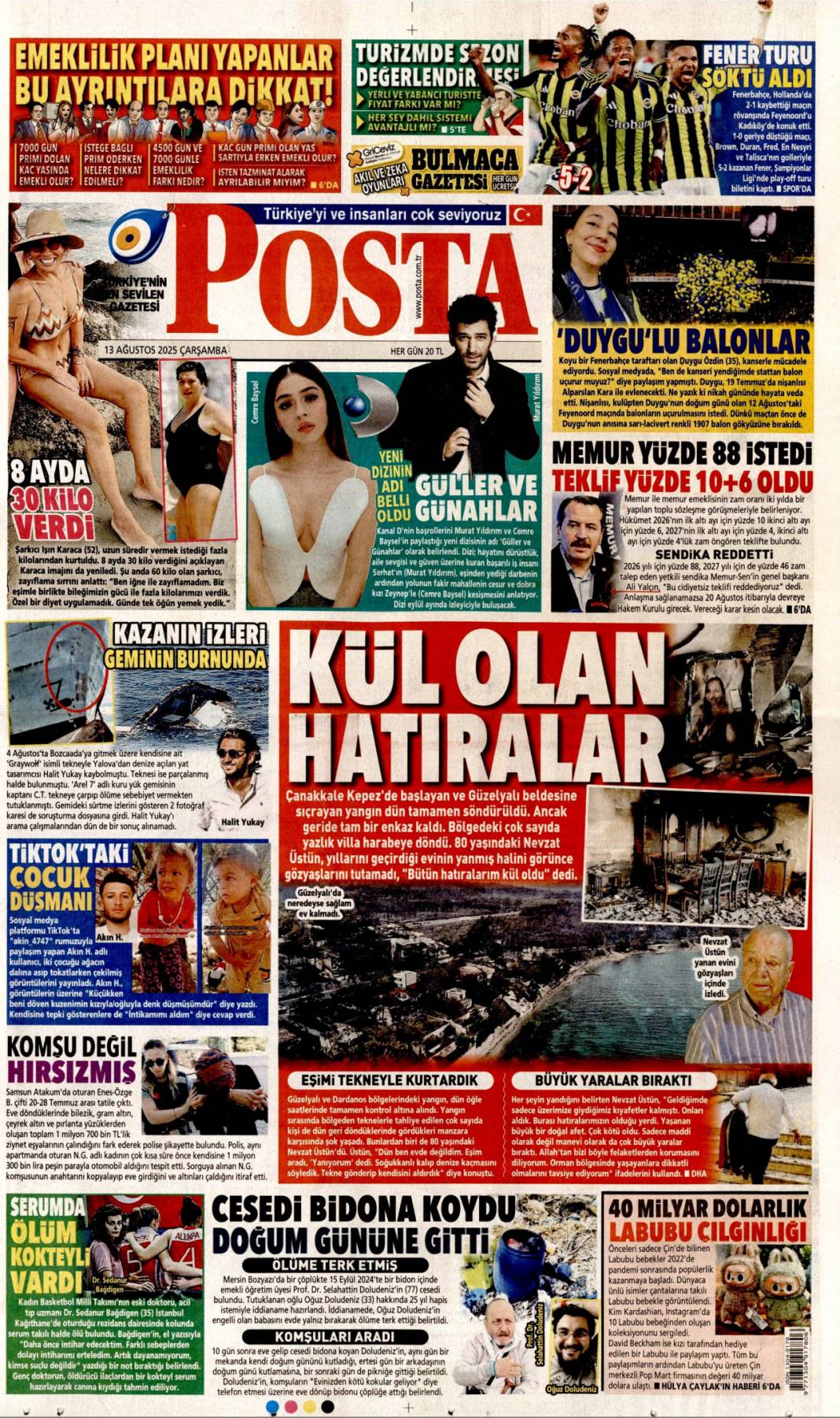 İBB'de rüşvet poşetlere sığmadı: 13 Ağustos 2025 gazete manşetleri 21