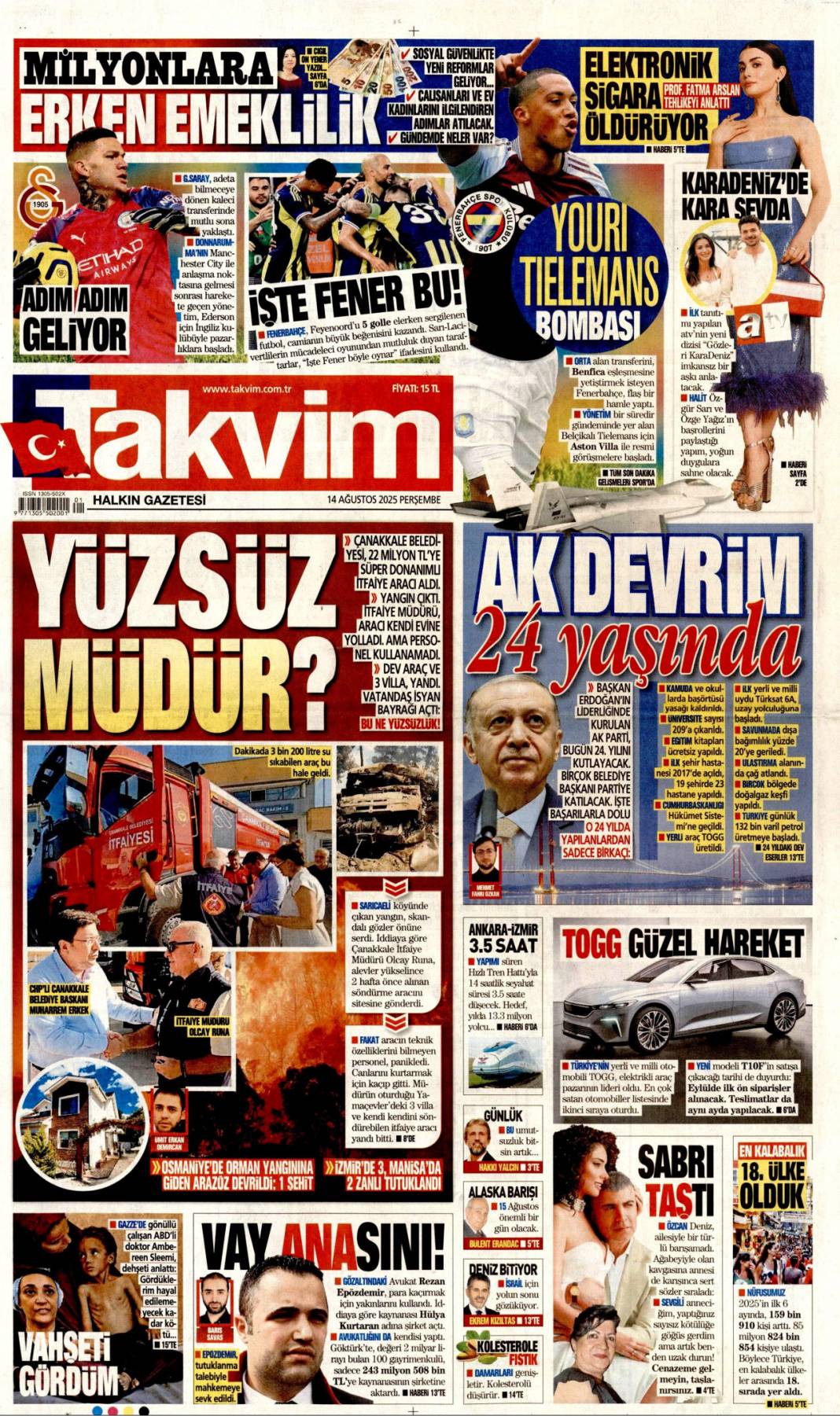 Kurnazlığı bırak YPG! Acil adım atmazlarsa operasyon an meselesi: 14 Ağustos gazete manşetleri 21