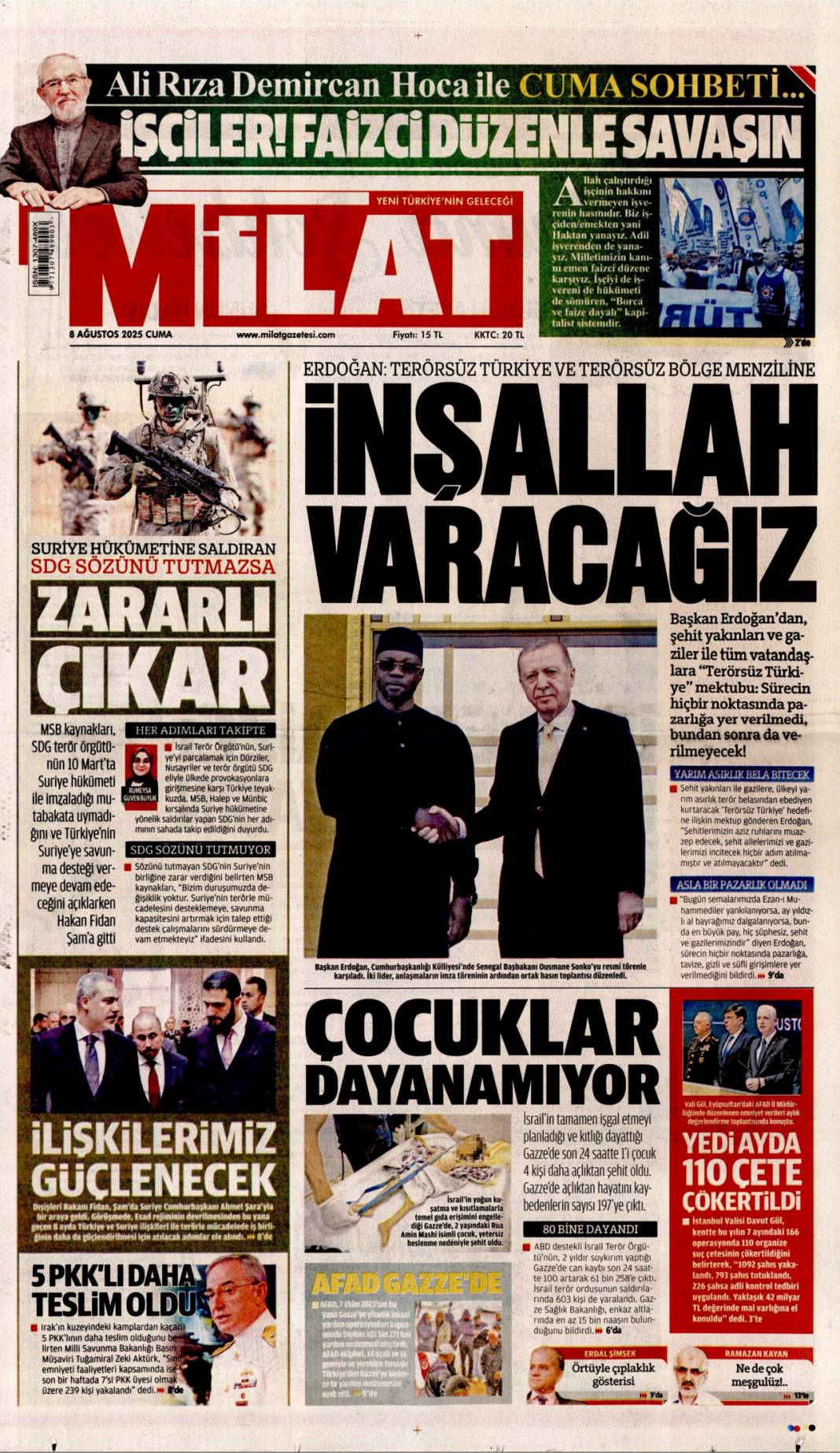 Sahte e-imza'da FETÖ izi! Devlet tuzağı gördü tedbirleri aldı: 8 Ağustos 2025 gazete manşetleri 23