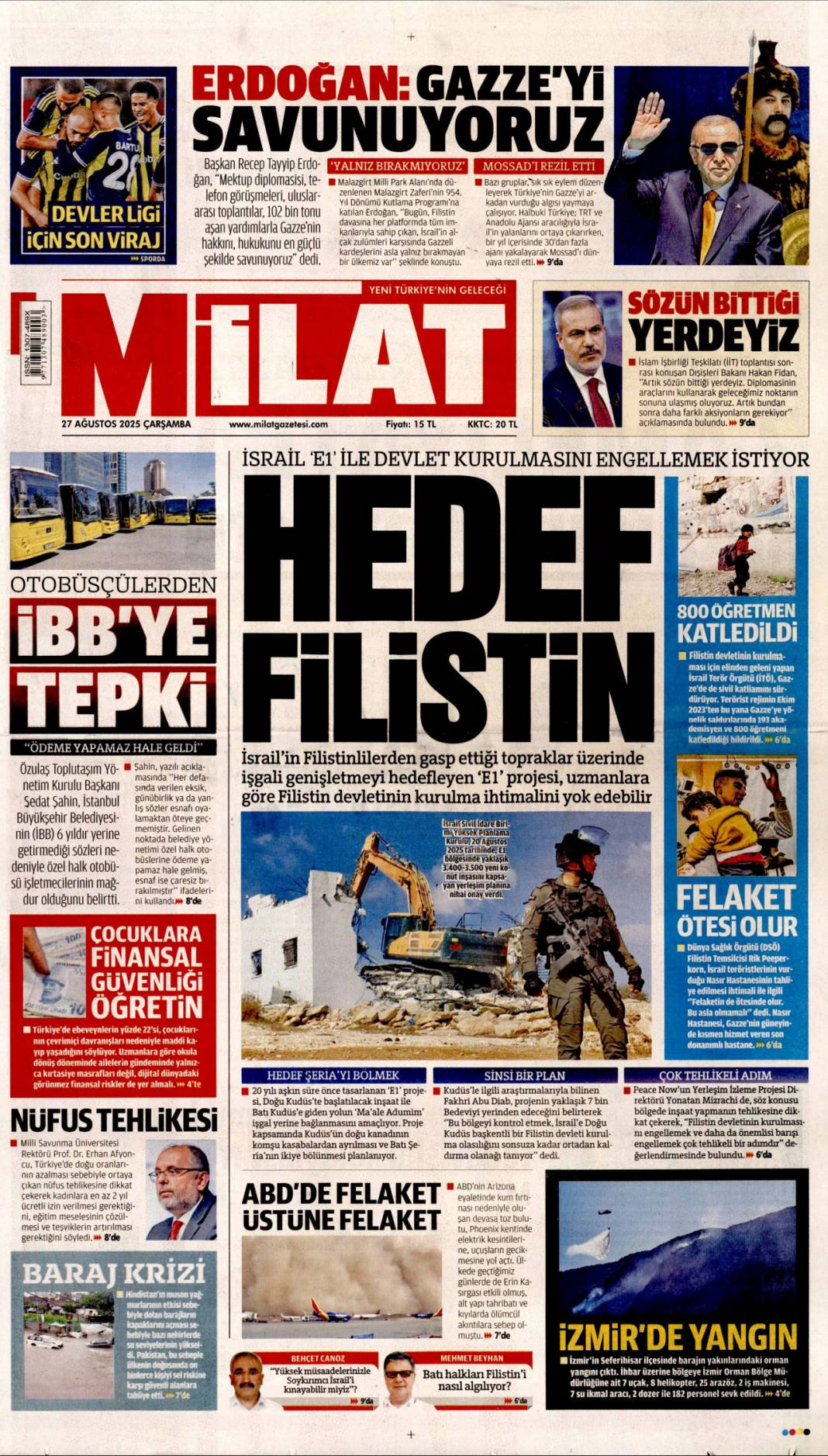 Terörist YPG ve destekçilerine Malazgirt'ten kılıçlı mesaj: 27 Ağustos 2025 gazete manşetleri 23