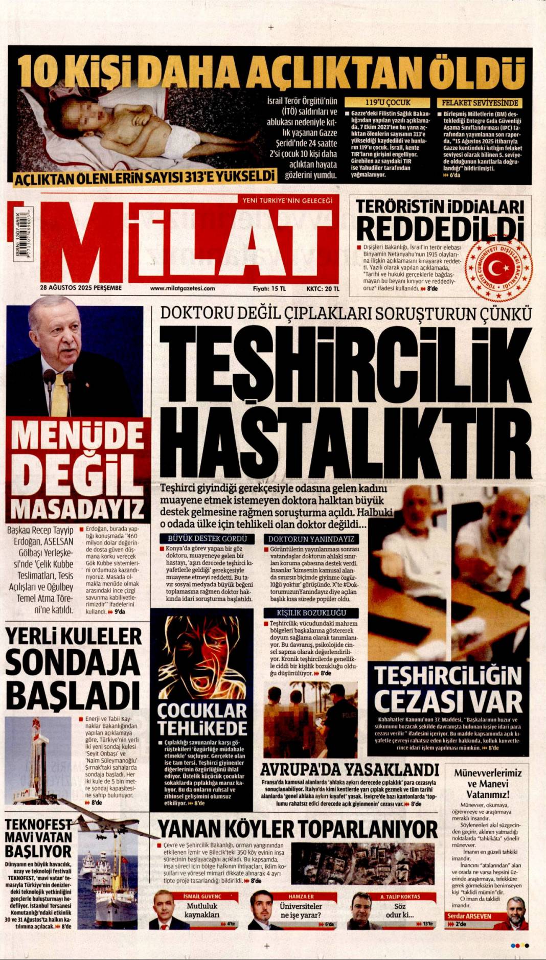 Bağımsızlığa çelik kubbe! Gök vatana bağımsızlık mührü: 28 Ağustos 2025 gazete manşetleri 23