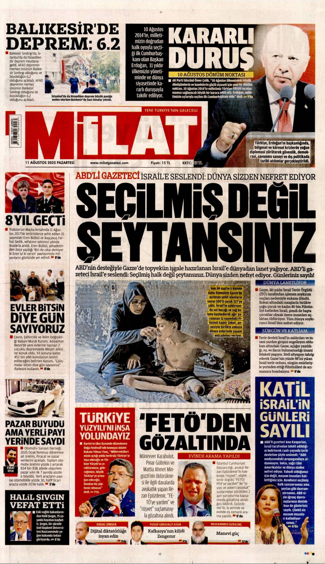 Marmara ve Ege 6.1 ile sallandı! 16 bina yıkıldı 1 can kaybı 29 yaralı: 11 Ağustos gazete manşetleri. 22