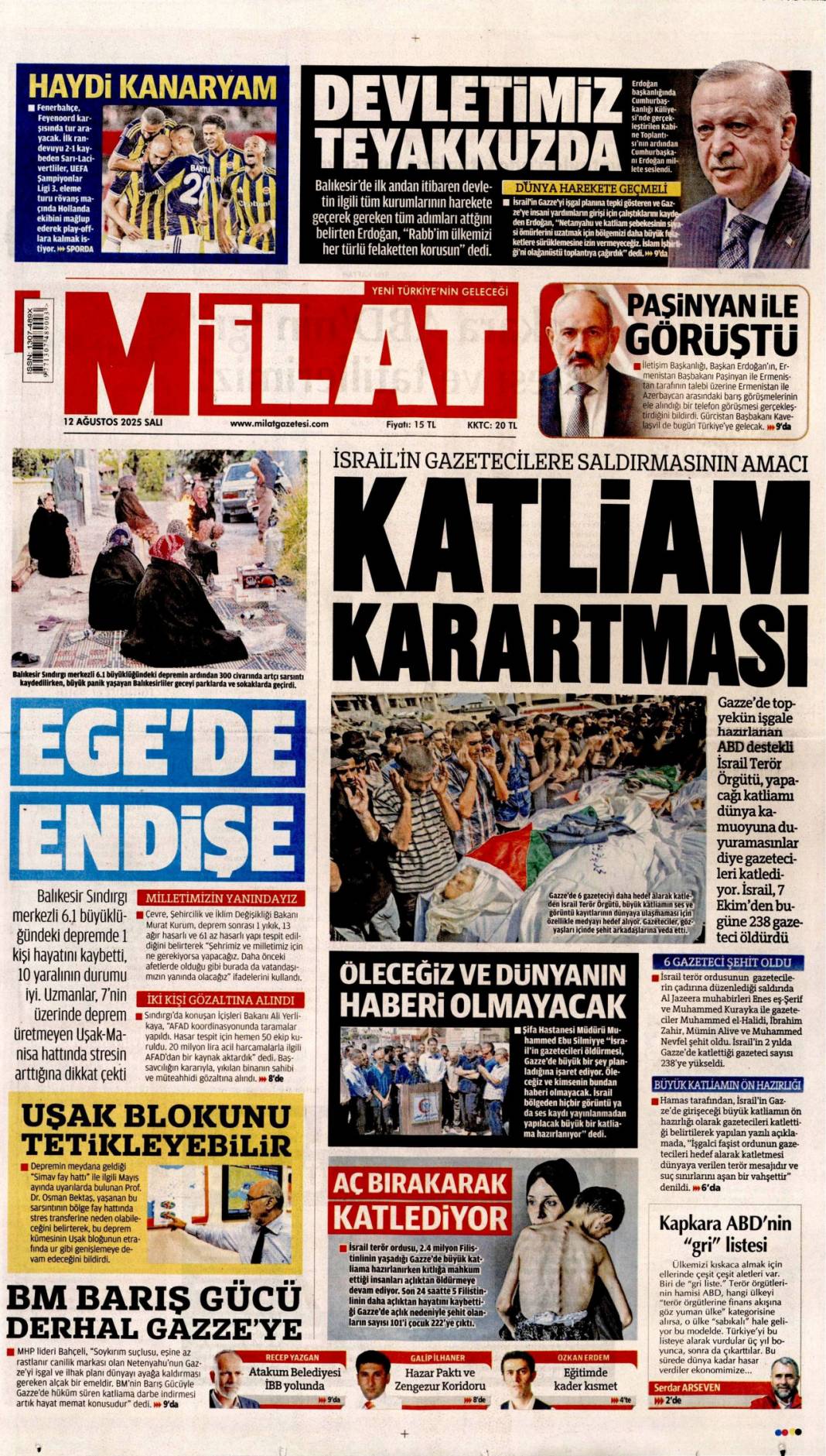 Kıyamet gibi! Alevlere teslim olan Çanakkale'de can pazarı: 12 Ağustos 2025 gazete manşetleri 23