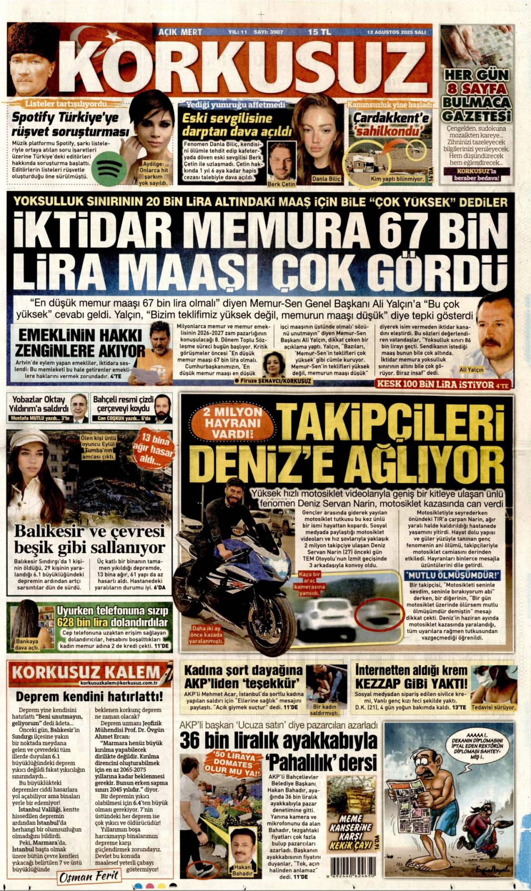 Kıyamet gibi! Alevlere teslim olan Çanakkale'de can pazarı: 12 Ağustos 2025 gazete manşetleri 24