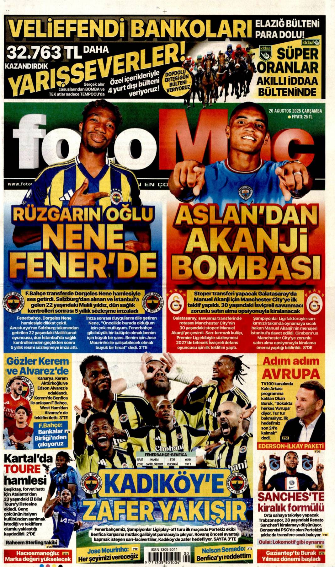 Pazarlık yok kardeşlik var: 20 Ağustos 2025 gazete manşetleri 24